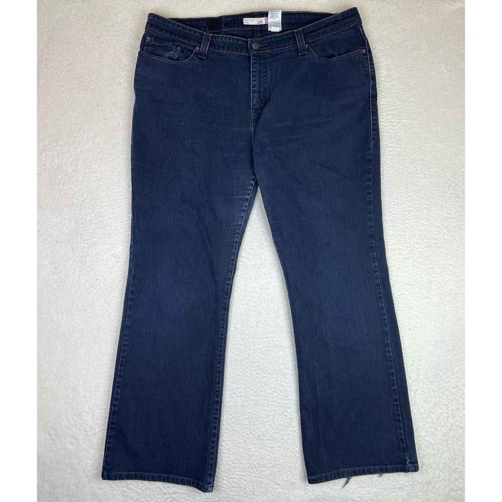 Levis 515 Boot Cut Jeans Womens 22M Dark Wash High Rise Stretch Denim Blue